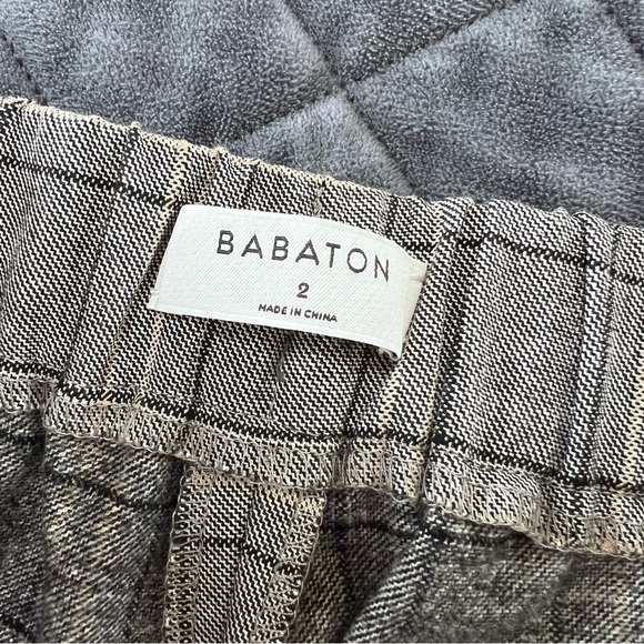 Babaton Pants Women Size 2 Conan Plaid Ankle Slim High Rise Dress pant B21 - Picture 5 of 7